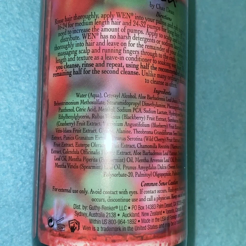 WEN by Chaz Dean Winter Cranberry Mint cleansing conditioner NEW size 16 oz.